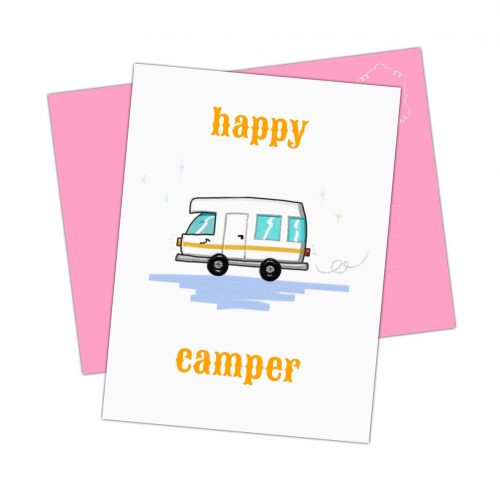 happy campers opgelet dit vrolijke kaartje is echt iets voor jou