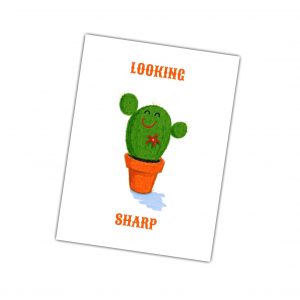 vrolijke kaarten zoals looking Sharp met cactus