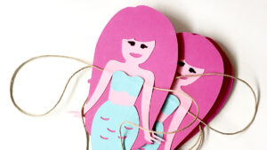 de diy papieren zeemeerminslinger van houtmoed zelf maken