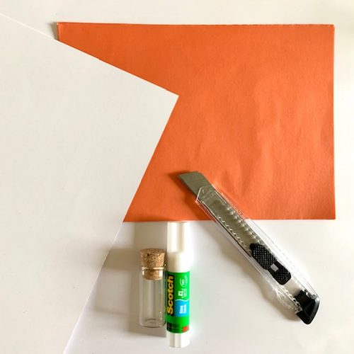 zelf honingraat papier maken met oranje vloeipapier